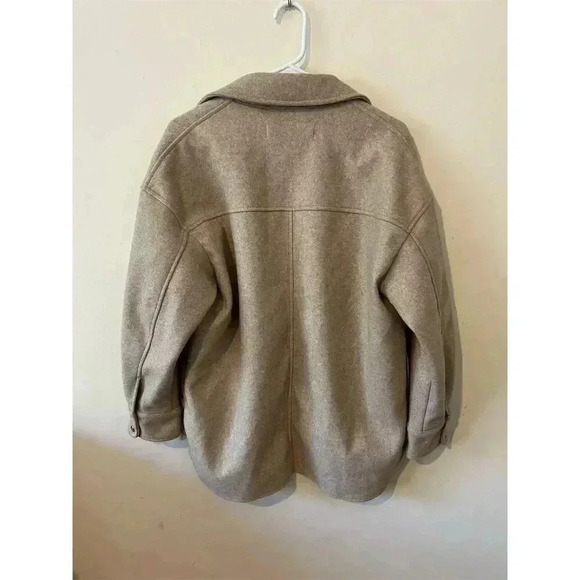 Zara Women's Brown 100% Polyester Drop-Sleeve Shacket Size S Casual - Picture 6 of 6